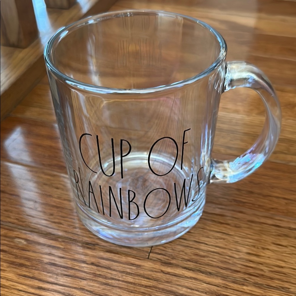 Clear Glass Mug - Cup of Rainbows RAE DUNN